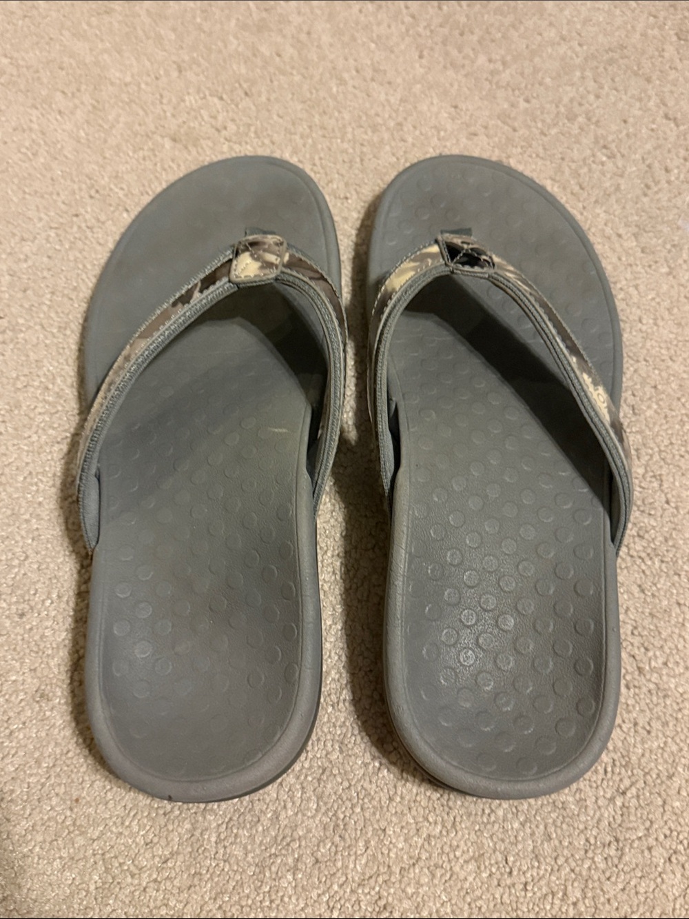 Vionic Tide II Orthotic Sandals Gray Camo Design Arch Support Comfortable Size 7 - Picture 7 of 10